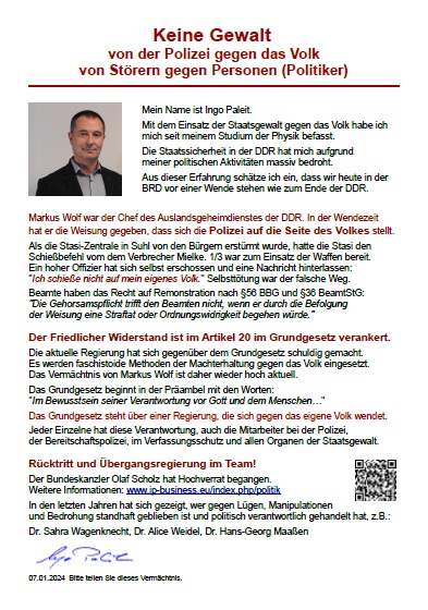 2024 01 08 Keine Gewalt